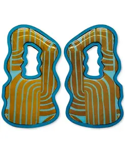 Серьги-Подвески смелой формы Swanky Designs, turquoise