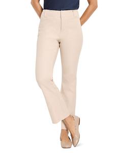 Полуоблегающие брюки с расклешенным низом Bi Stretch NIC+ZOE, слоновая кость/кремовый