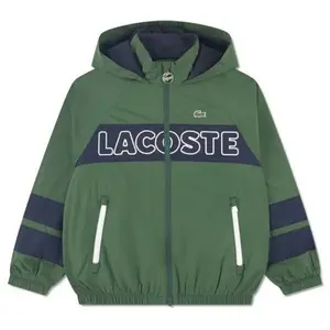 Куртка Lacoste Kids Fleece Lined, зеленый