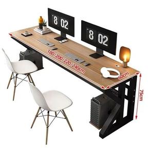 Игровой стол Zhenyanxuan 100x60x75 см, прямоугольный, для компьютера, светлый орех с черной рамой