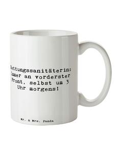 Кружка офисная с надписью Парамедик, мужество с Sp... белого цвета Mr. & Mrs. Panda