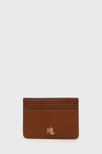 Кожаная визитница 432876732002 Lauren Ralph Lauren, коричневый