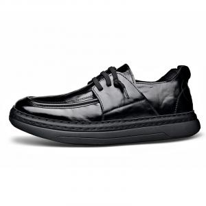 Mr. Thorn Tree Черные мужские повседневные туфли 9669 на шнуровке с легкой застежкой, цвет 9669 Black-Lace-Up Easy on/off