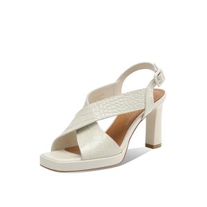 Rosa Bianca Сандалии с одной лямкой женские экрю с подкладкой из овчины, цвет Ecru (Sheepskin Lining)