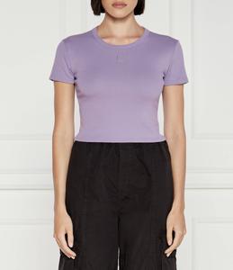 Футболка HUGO Delanor Cropped Fit, фиолетовый