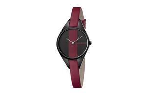 Часы CK/ Quartz Movement, кожаный ремешок, 29 мм, разноцветный циферблат, женские Calvin Klein