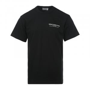 Футболка с принтом логотипа VERSACE JEANS COUTURE, черный