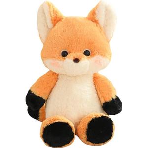 Плюшевая игрушка бегущая лиса, милая большая серая волчья кукла плюшевая кукла высота 50см длина 50см Howard