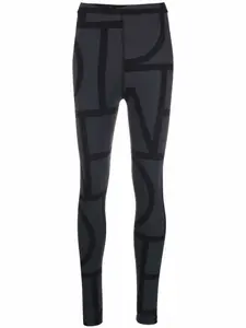 Леггинсы с графичным принтом TOTEME, черный