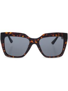 Versace Eyewear солнцезащитные очки с геометрической оправой и эффектом черепахового панциря, коричневый