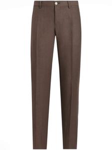 Dolce & Gabbana брюки со складками, коричневый