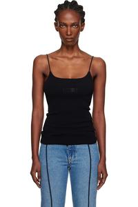 Майка из лайкры Mm6 Maison Margiela, черный