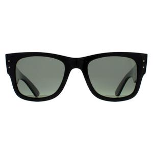Квадратный полированный черный зеленый поляризованный RB0840S Mega Wayfarer Ray-Ban, черный