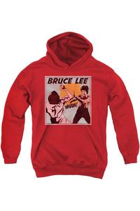 Молодежная толстовка с капюшоном Bruce Lee в стиле комиксов Gildan, красный