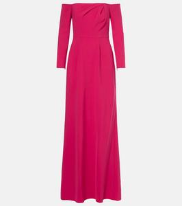 Платье с открытыми плечами Carolina Herrera, Claret