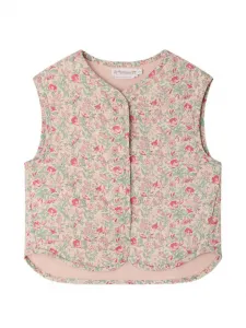 Жилет Elbie с цветочным принтом Bonpoint, бежевый