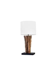 Настольная лампа Ø 27 x (В)58 см в натуральном белом и черном цвете Licht-Erlebnisse