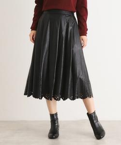 Юбка с перфорированным низом