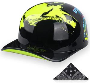 Шлем мотоциклетный открытый CFZWJ, черный / желтый