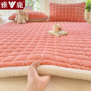 Yalu Наматрасник 180х200 см, вельвет, трехслойный, цвет Cherry Blossom Pink