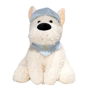 Плюшевая кукла щенка вест хайленд уайт терьера высота 30см/35см Tak Bebe, синий