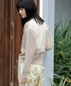 пуловер из трикотажа, иглопробивного плетения