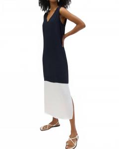 Безрукавное платье миди с V-образным вырезом Joseph Ribkoff, синий