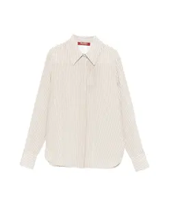 Рубашка в полоску "Флирт" Max Mara Studio, бежевый