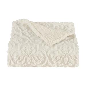 Двустороннее одеяло из текстурированного флиса Five Queens Court Treasure, белый