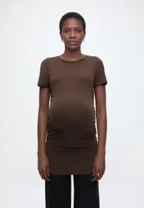 Olmlovely s/s oneck string top top Only Maternity, Chocolate Brown