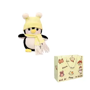 Очаровательная плюшевая игрушка пингвин с дизайном для питомцев, высота 25см/35см LEVENKENESS, желтый