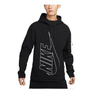 Толстовка Nike Tech Fleece Pullover Graphic Hoodie 'Black', черный