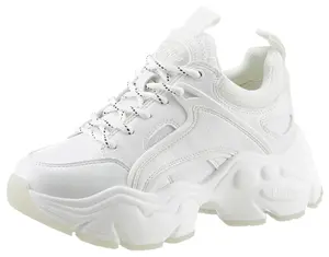 Кроссовки Buffalo "BINARY", монохромные, повседневная обувь, полуботинки, туфли на шнуровке, белый