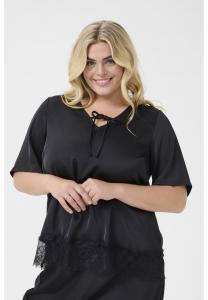 Блуза Kaffe Curve HILLA , Black Deep/Mottled Black