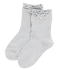 Хлопковые мерсеризованные носки с кружевной лентой (13–21 см)