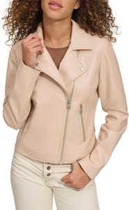 Женская гладкая байкерская куртка Levi's из искусственной кожи (стандартные и большие размеры), Frappe