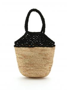 cachecache / Сумка-ведро из рафии