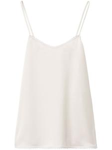 Fabiana Filippi атласный топ на бретелях, белый