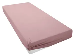 Простыня для моего дома "PHYSALIS", хлопок, матрасы высотой до 18 см, плоская простыня, натяжная простыня, простыня My home 70х140 см, 2 шт., розовый