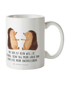 Детская кружка с надписью "Ежик любит" в белом цвете Mr. & Mrs. Panda