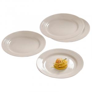 Керамическая тарелка для дома KAWASIMAYA, 8 Inch Flat Plate (4 Pcs)