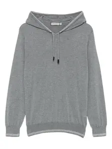 Худи с контрастной отделкой Canali, серый