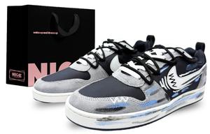 Court Borough устойчивые к истиранию лоу-топ скейтборд кроссовки Unisex Gray Nike, серый