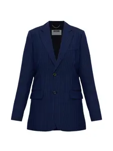 Жакет в полоску на пуговицах Moschino, синий