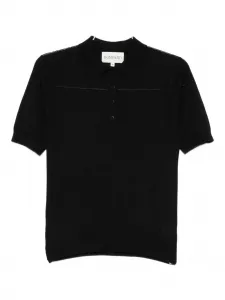 Поло с короткими рукавами и воротником Eric Bompard, черный