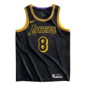 Майка Men's Nike NBA Los Angeles Lakers City Edition 8&24 Mamba Week Kobe Commemorate Black Jersey, черный