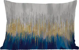 Подушка для улицы - Абстракция - Живопись - Масло - 60 x 40 см - Устойчива к атмосферным воздействиям - Подушка для отдыха - Декоративная подушка - Подушка для дома MuchoWow