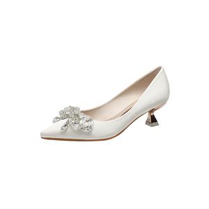 Bamiti Стройные каблуки на шпильке 5 см женские экрю, цвет Ecru