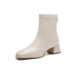 Ботинки женские Artificial Leather на каблуке 5 см BELLE, хаки