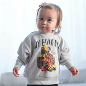 Флисовая толстовка с принтом «Сладости» разных цветов Branshes, цвет Light Gray